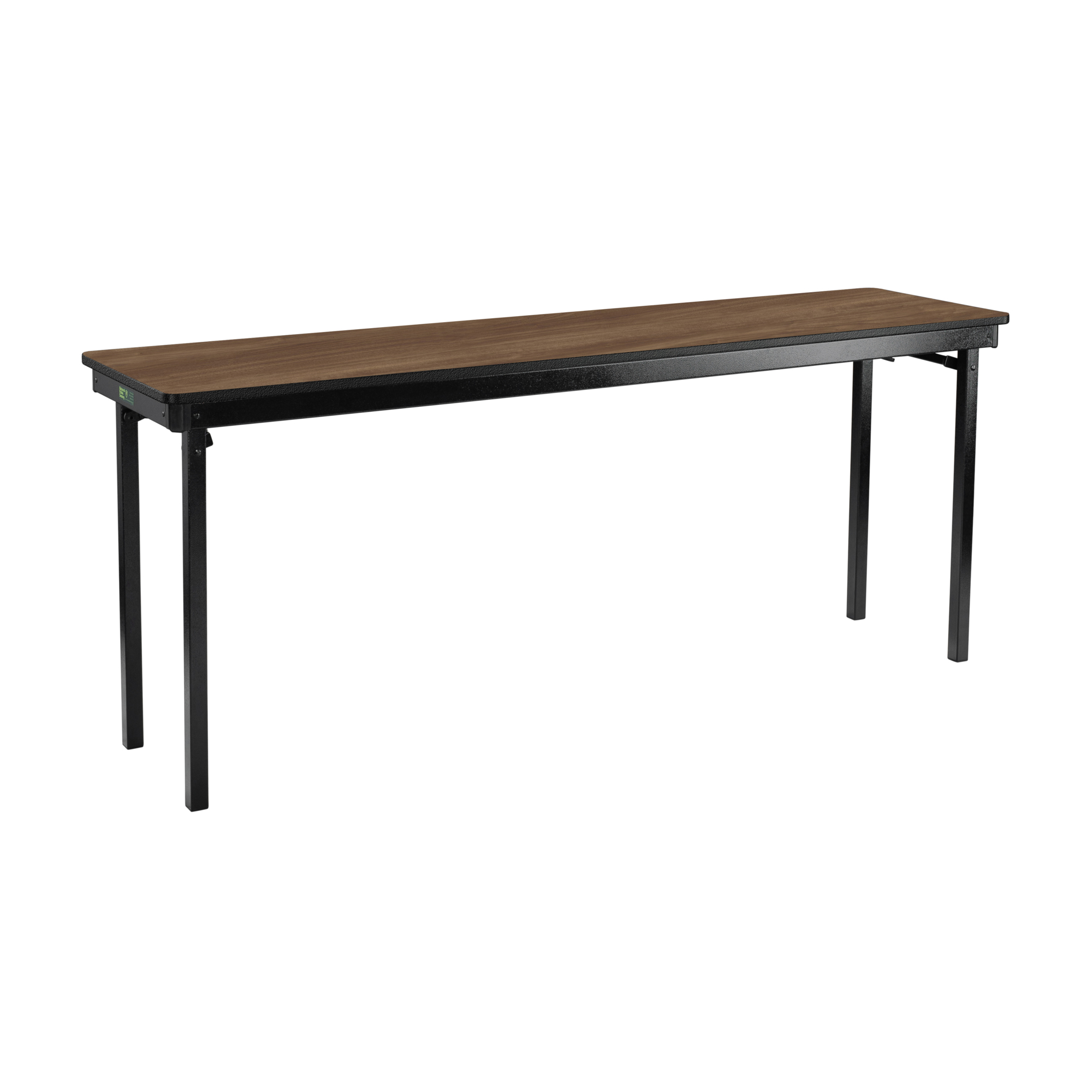 National Public Seating, 18x72 Max Seat Folding Table MDF Core Pin Walnut, Height 29.5 in, Width 18 in, Length 72 in, Model# MSFT1872MDPEPN